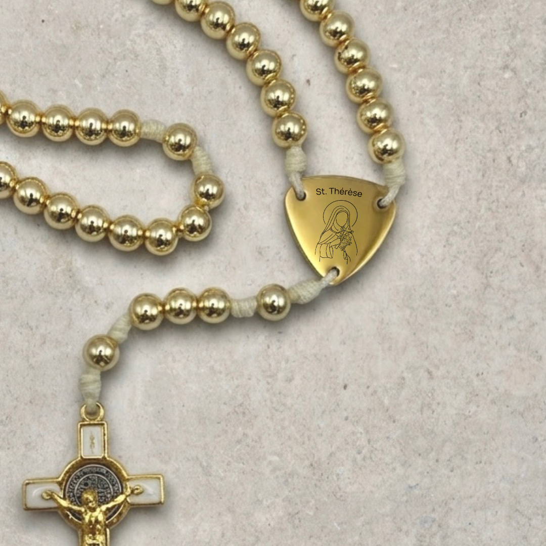 Metallic Gold Hematite Rosary