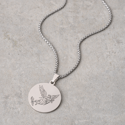 Men's Devotional Necklace - Silver