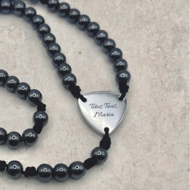 Metallic Gun Metal Rosary