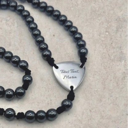 Metallic Gun Metal Rosary