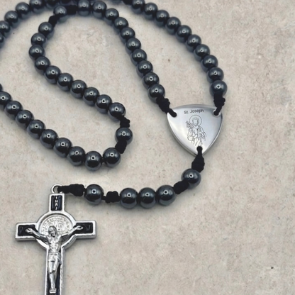 Metallic Gun Metal Rosary