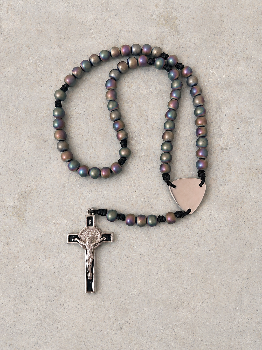 Metallic Iridescent Hematite Rosary