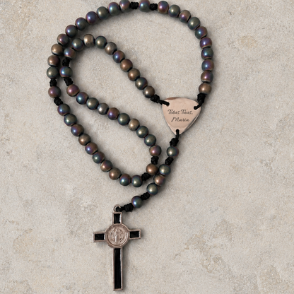 Metallic Iridescent Hematite Rosary