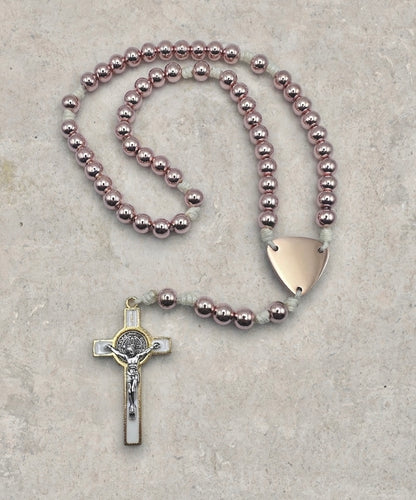 Metallic Rose Gold Rosary