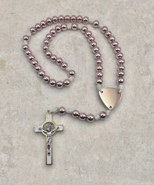 Metallic Rose Gold Rosary