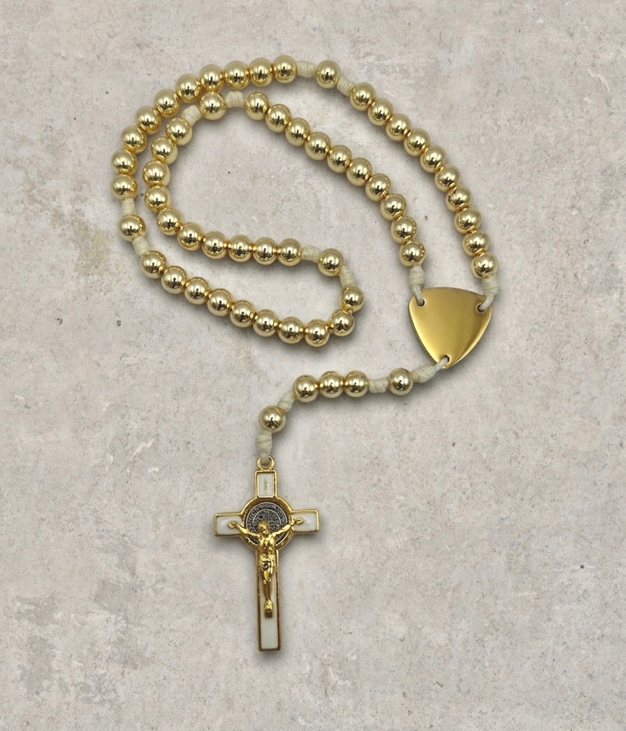 Metallic Gold Hematite Rosary