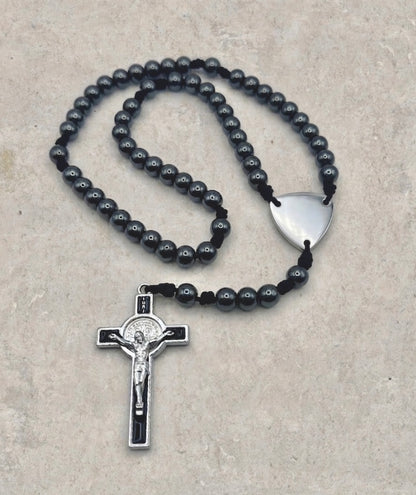 Metallic Gun Metal Rosary