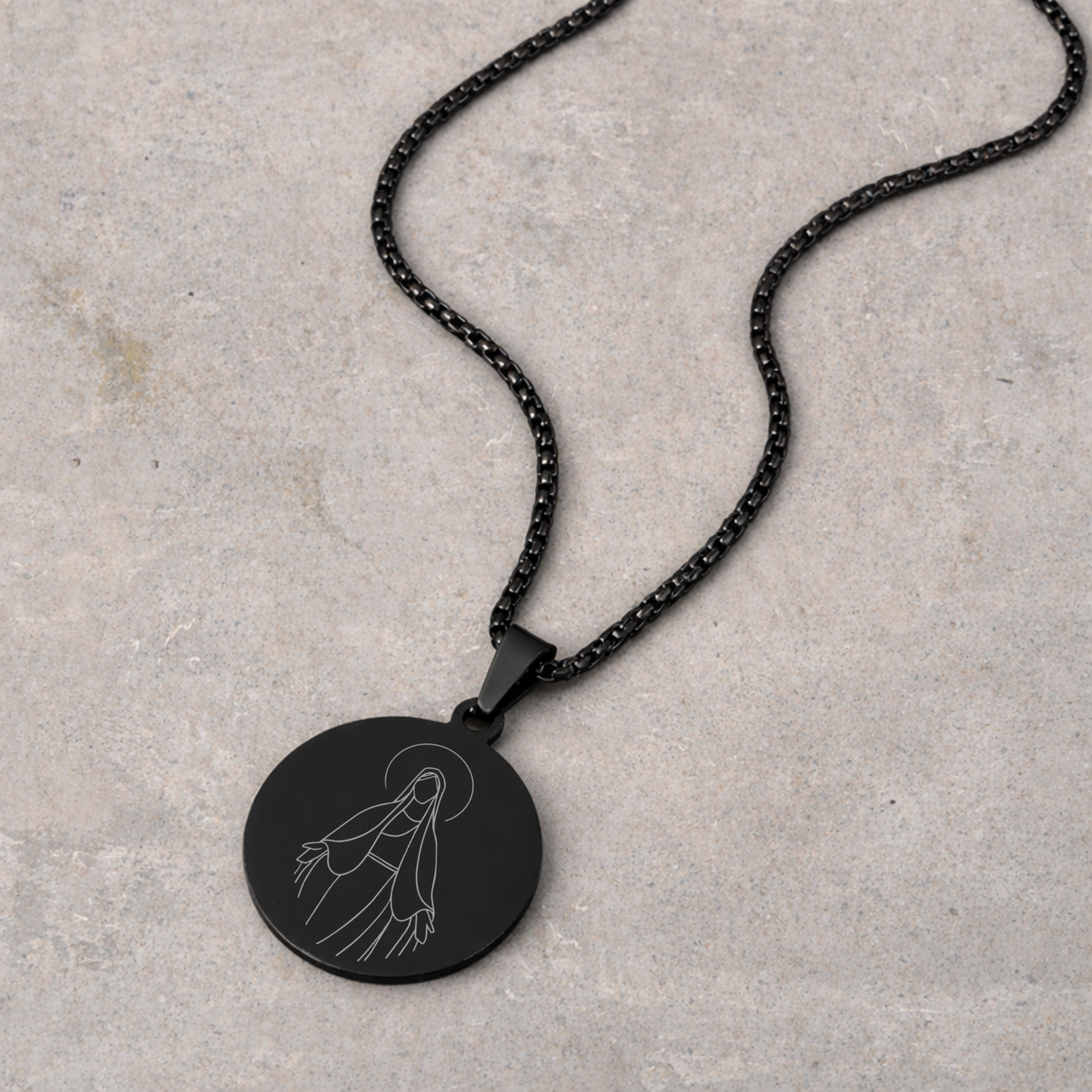 Men's Devotional Necklace - Black
