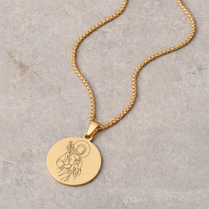 Men's Devotional Necklace - Gold
