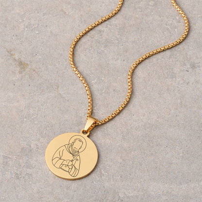 Men's Devotional Necklace - Gold