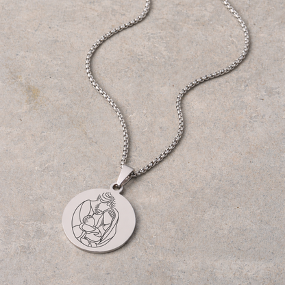 Men's Devotional Necklace - Silver