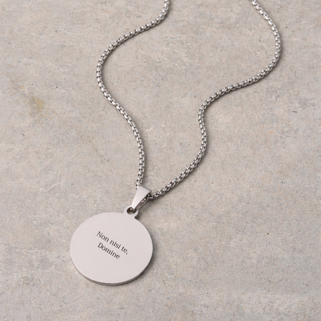 Men's Devotional Necklace - Silver