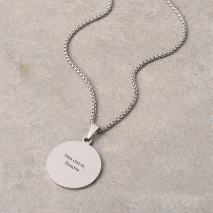 Men's Devotional Necklace - Silver