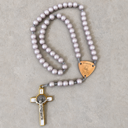 Blush Glass Pearl Rosary