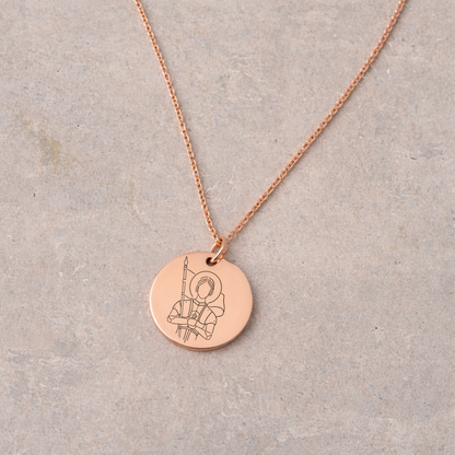 Women's Devotional Necklace - Rose Gold