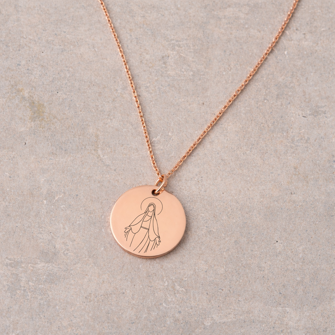 Women's Devotional Necklace - Rose Gold
