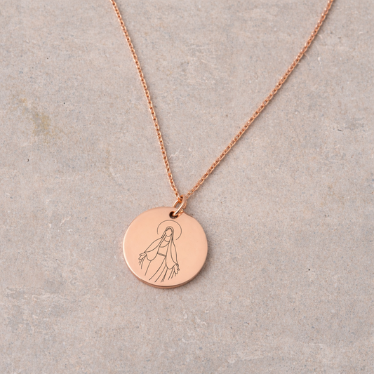 Women's Devotional Necklace - Rose Gold