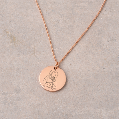 Women's Devotional Necklace - Rose Gold
