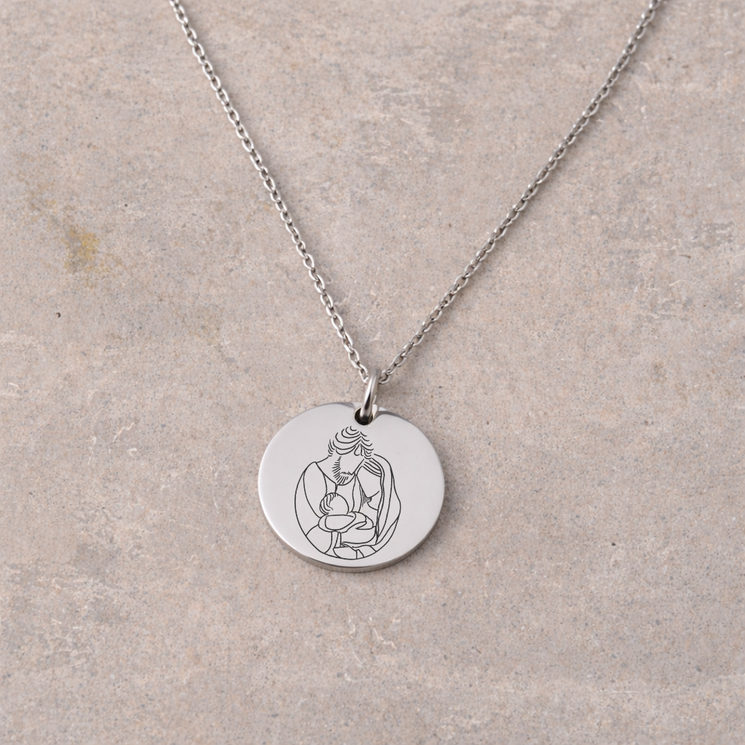 Women's Devotional Necklace - Silver