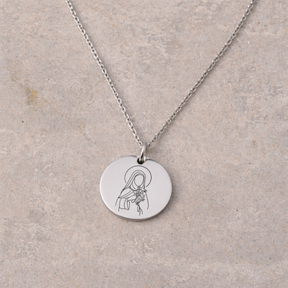 Women's Devotional Necklace - Silver