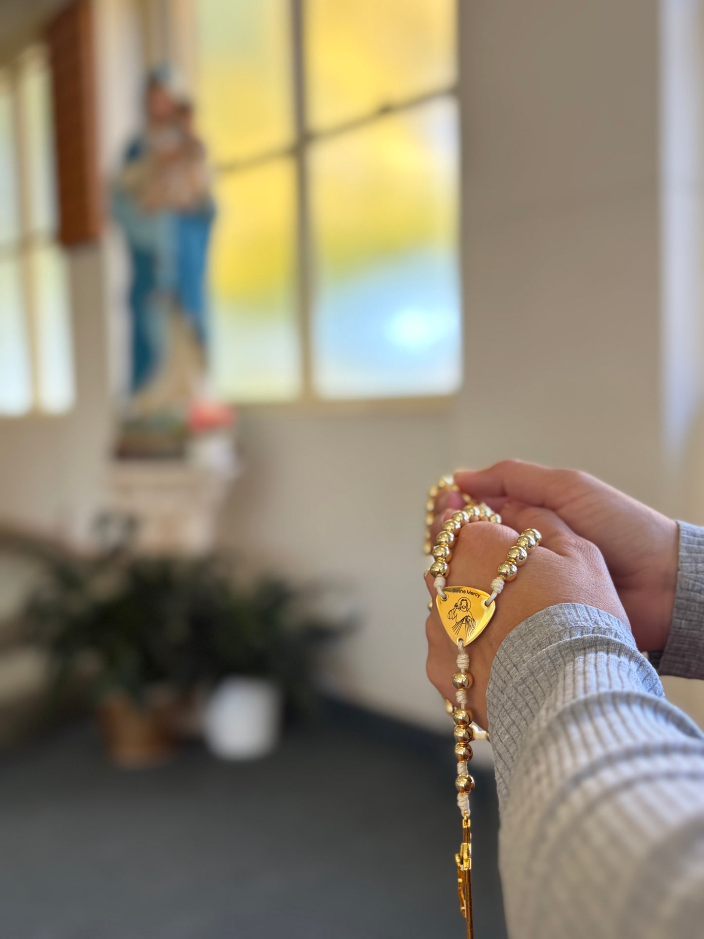 Metallic Gold Hematite Rosary