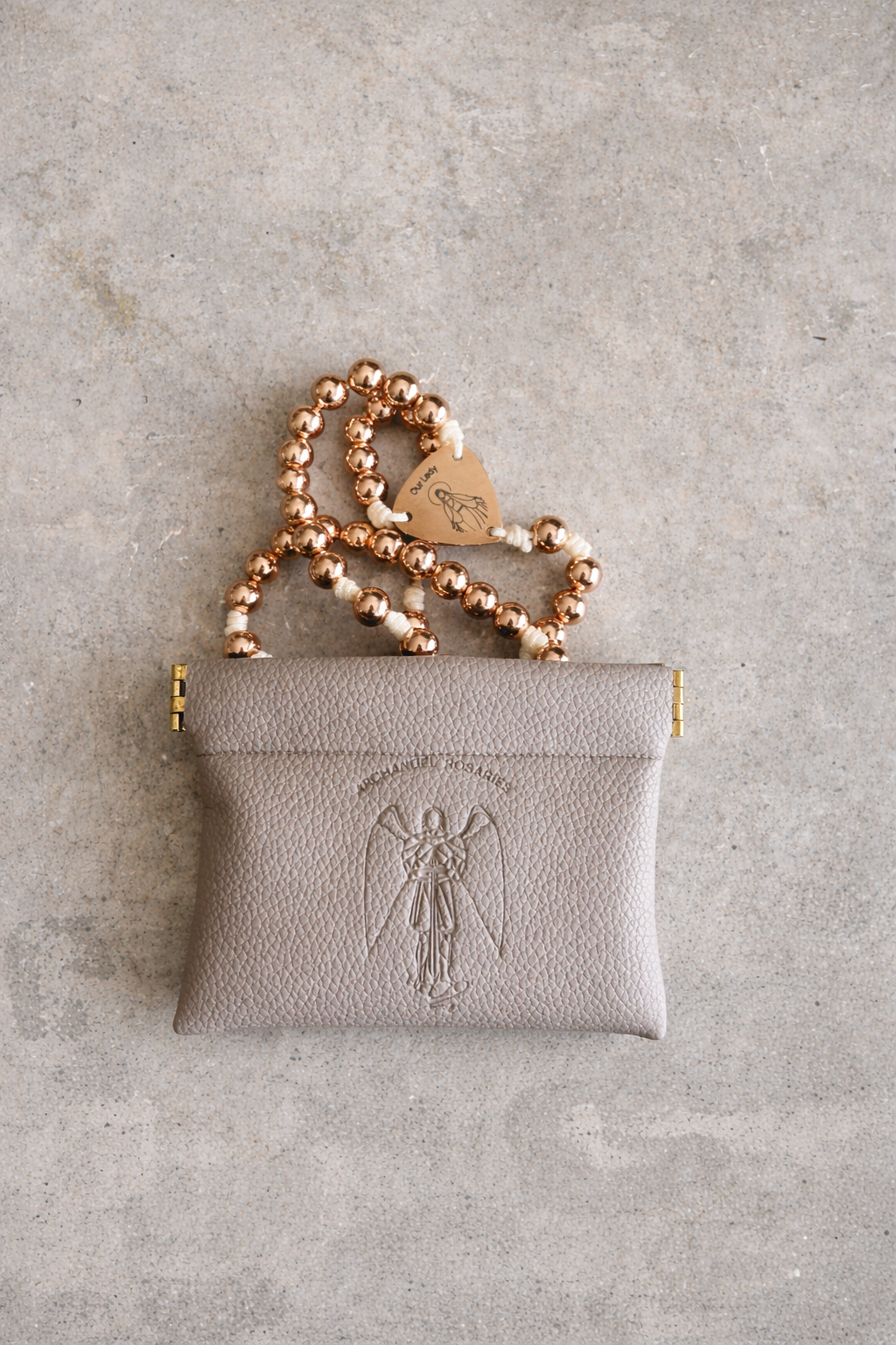 Metallic Rose Gold Rosary