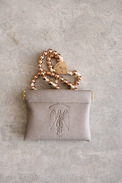 Metallic Rose Gold Rosary